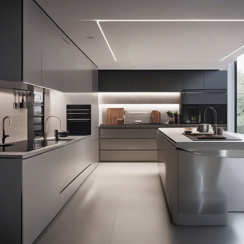 Modern Kitchen with Smart Home Features