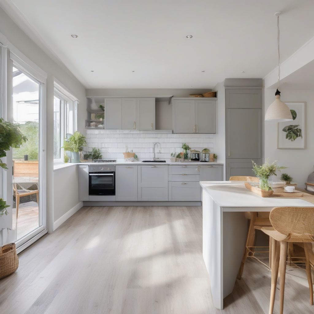 Modern Open-Plan Kitchen and Dining Area After Renovation