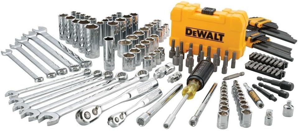 DEWALT Mechanics Tools Kit and Socket Set, 142-Piece, 1/4 & 3/8