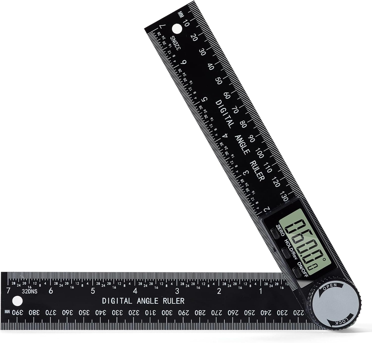 Digital Angle Finder Protractor, 7inch 200mm Angle Gauge Professional Measuring Tool, Third Generation Adjustable Angle Ruler, Quick Display for Carpentry Construction and Home Improvement